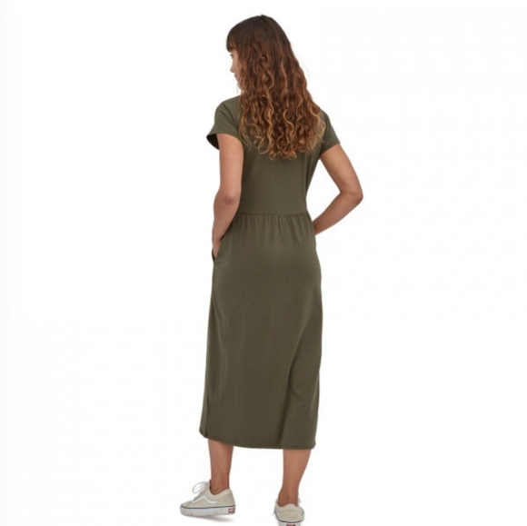 Patagonia Kamala short sleeves dress. Olive green. Size XS oversized. - Picture 2 of 10